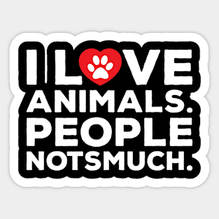 I love Animals Sticker